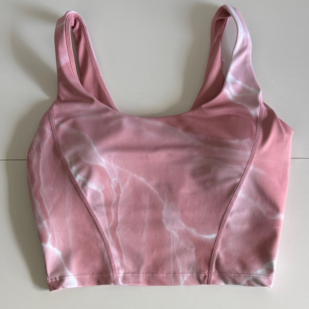 Buffbunny Pink Tie Dye Longline Sports Bra Crop Top Size S